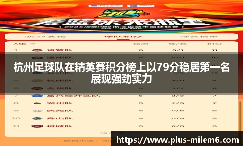 杭州足球队在精英赛积分榜上以79分稳居第一名展现强劲实力
